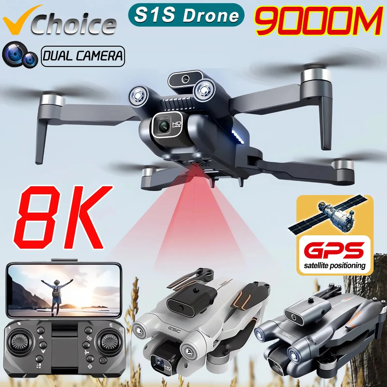 Drone Gps Mount - Nuovo S1S 5G GPS Drone Camera
